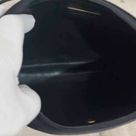 CHRISTIAN DIOR VINTAGE CLASSIC CALF BLACK  LEATHER CROSS BODY SLING BAG- FRANCE - Picture 13 of 14